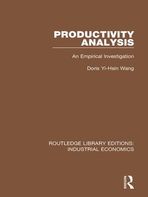 cover image of Productivity Analysis